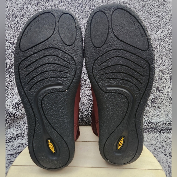 Keen Howser Fold Down Burgundy Lined Winter Snow Ankle Boots Women's Size 11 - Picture 8 of 9